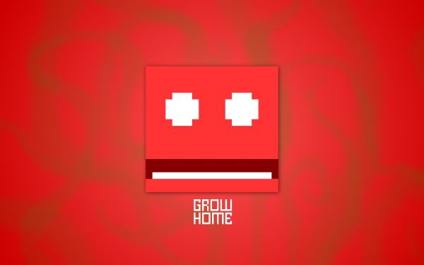 illustration, simple background, pixel art, text, red, logo