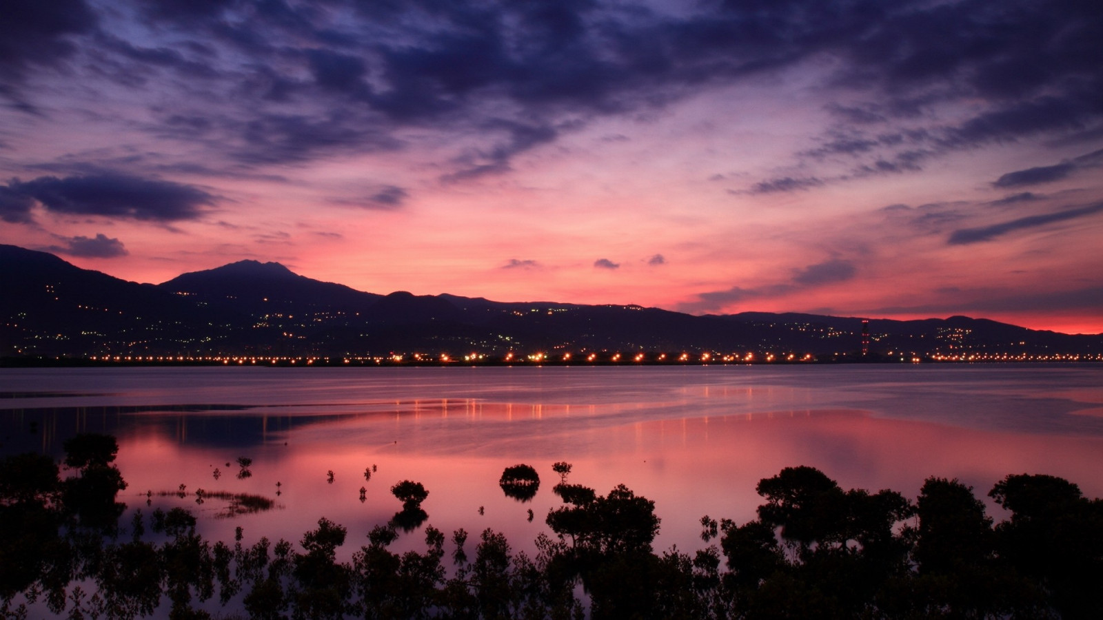 Landschaft, Beleuchtung, Berge, Sonnenuntergang, Meer, See, Wasser, Betrachtung, Himmel, Silhouette, Wolken, Sonnenaufgang, Abend, Morgen, Horizont, Atmosphäre, Dämmerung, Taipei, Taiwan, Wolke, Dämmerung, See, Nachglühen, Roter himmel am morgen