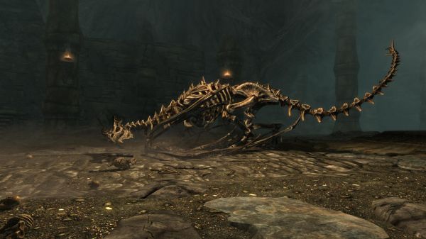 1920x1080 px, bones, dragon, elder, scrolls, skeleton