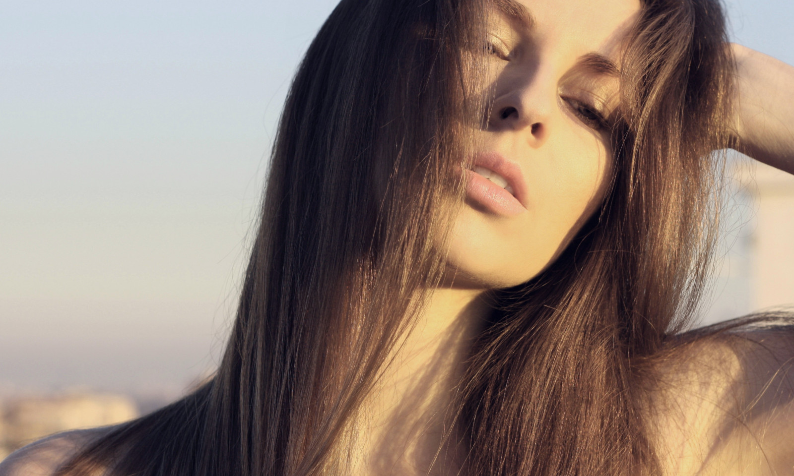 modello, capelli lunghi, capelli neri, labbra, 2013, ragazza, bellezza, naturale, labbro, collo, brillare, acconciatura, capelli castani, colore dei capelli umani, colorazione dei capelli, sopracciglio, ciglio, fronte