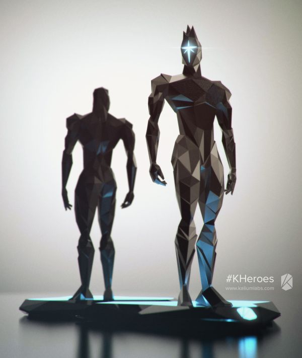 space, original characters, atmosphere, illustration, sculpture, statue