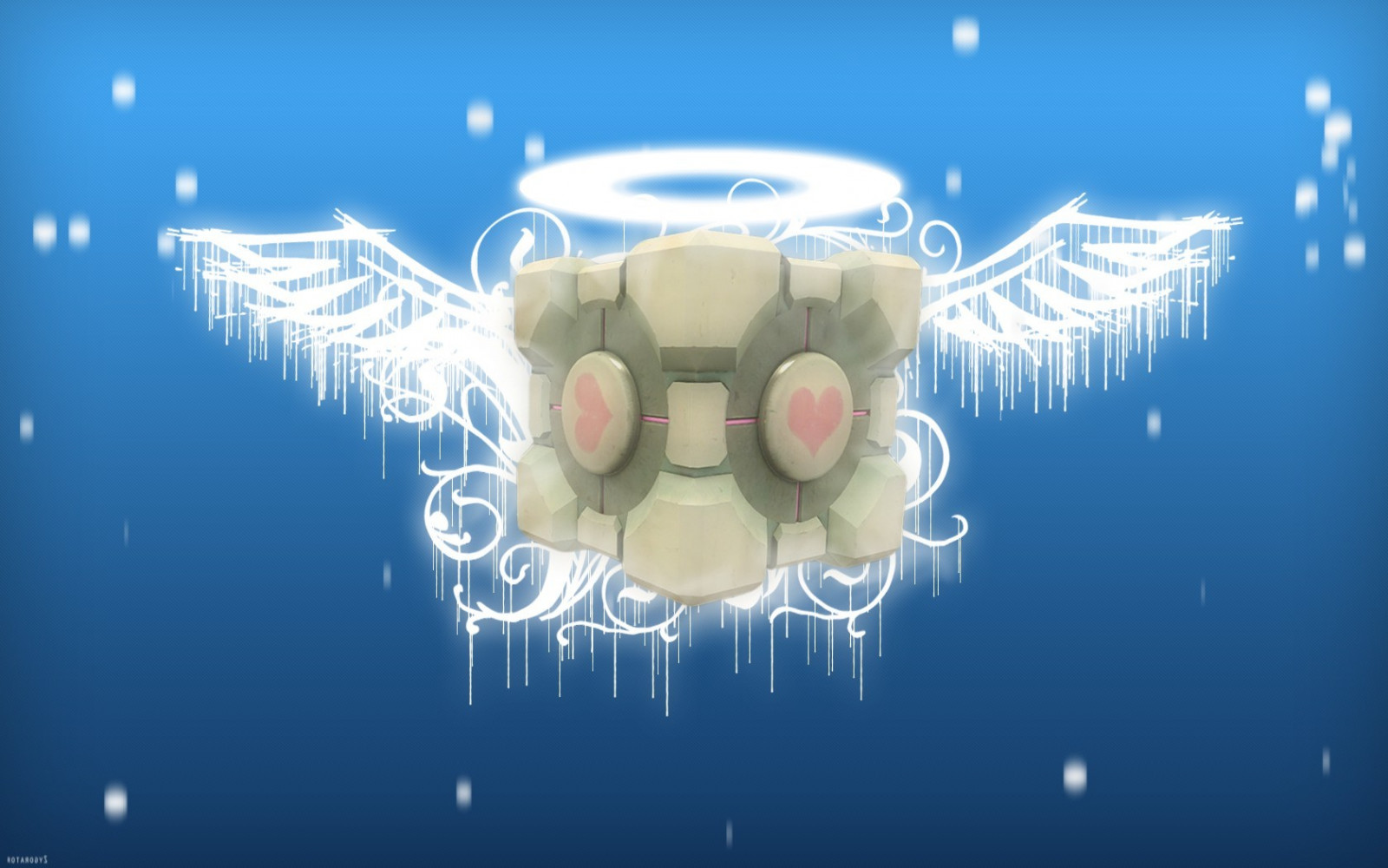 ilustrace, Companion Cube, biologie, portál, křídlo, Snímek obrazovky, 1680x1050 px, počítač tapeta, Lidské tělo, font, orgán