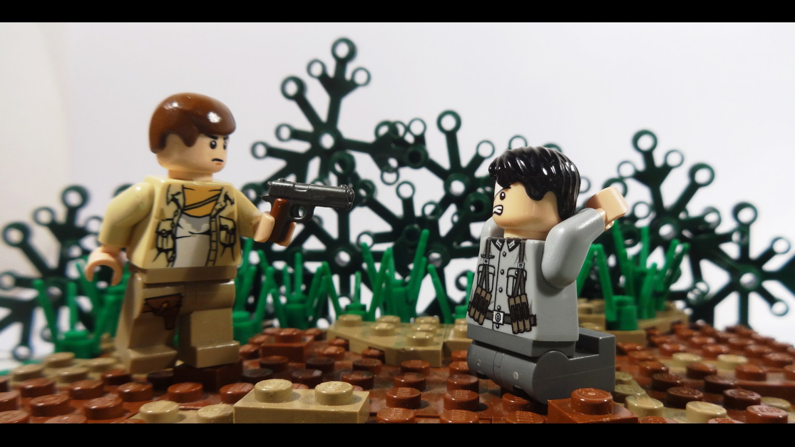 svět, voják, válka, LEGO, Němec, americký, 2. světové války, druhý, normandie, bocage, brickarms, zalitého