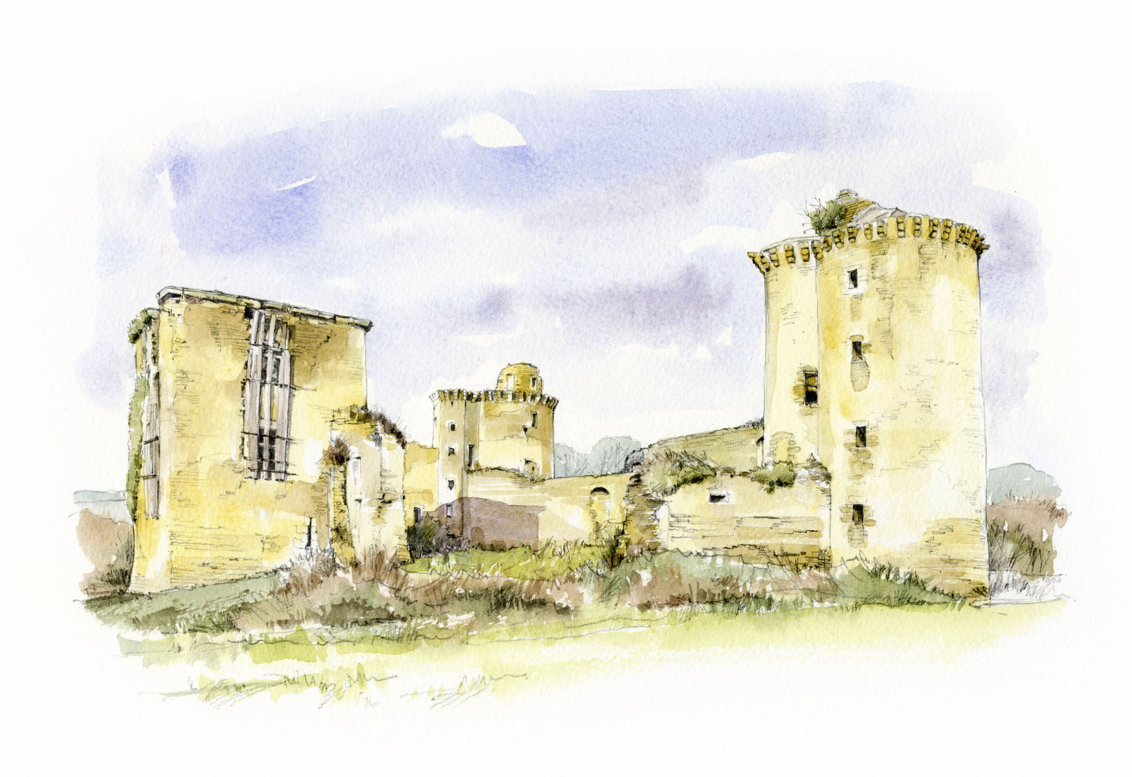tegning, maleri, illustration, slot, Frankrig, ruiner, slot, farveblyant, KUNST, maling, 36, skitse, frankrijk, akvarel, akvarel, blyant, Aquarell, visiblytalented, vanysacker, vandenmooter, Tekening, Schets, potlood, lindavanysackervandenmooter, lindavandenmooter, Dessin, croquis, aquarelle, akvarel, Akvarell, Acuarela, Acquerello, Kasteel, Indre, lapruneaupot, pruneaupot