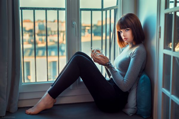 window,Marie Grippon,women,Lods Franck,portrait,sitting