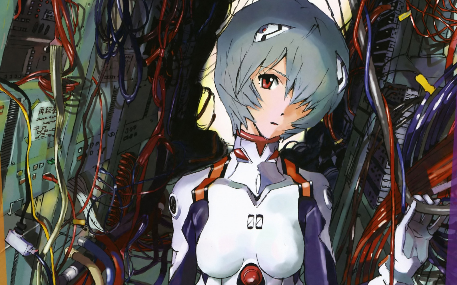 anime, maskine, tegneserier, ledninger, 2012, pige, skærmbillede, Evangelion, tegneserie, fiktion