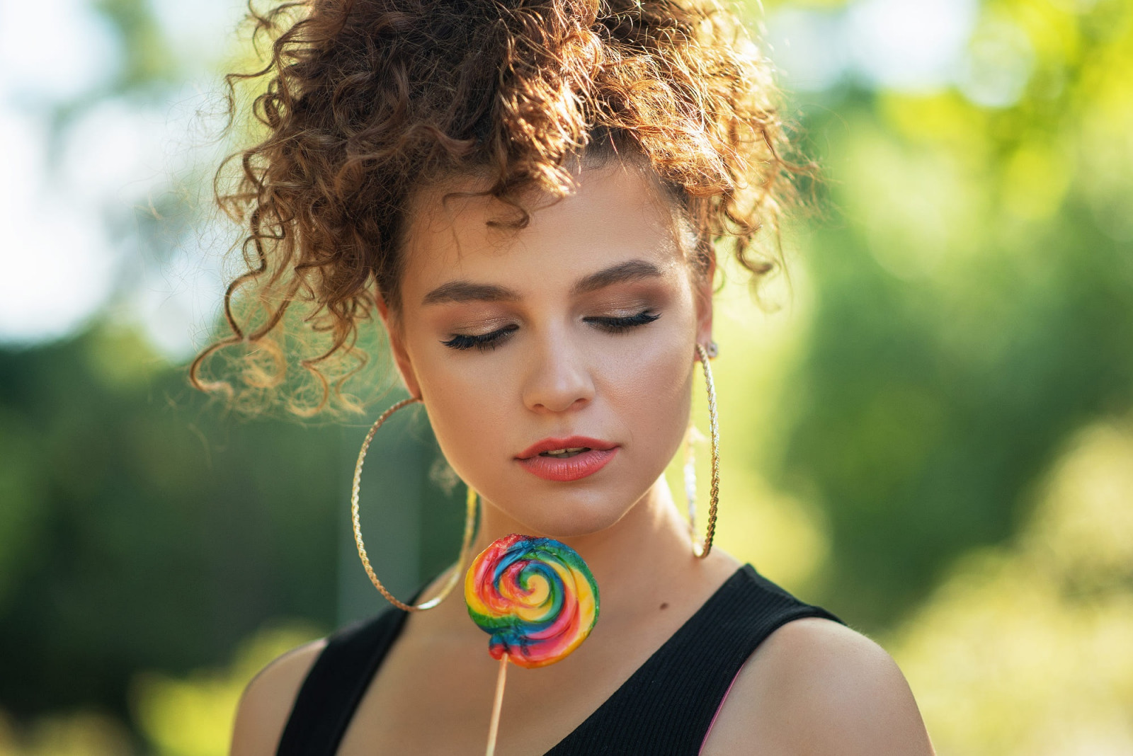 Wallpaper : women, model, portrait, sweets, lollipop, food, face