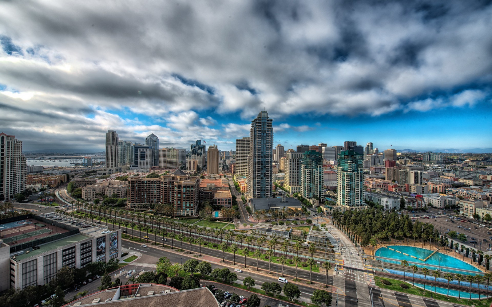 by, bybilledet, fotografering, skyline, skyskraber, tårn, Californien, horisont, by, panorama, skumring, fugleperspektiv, metropol, San Diego, downtown, milepæl, forstad, byområde, hovedstadsområde, menneskelig bosættelse, boligområde, geografisk funktion, højhus, luftfotografering