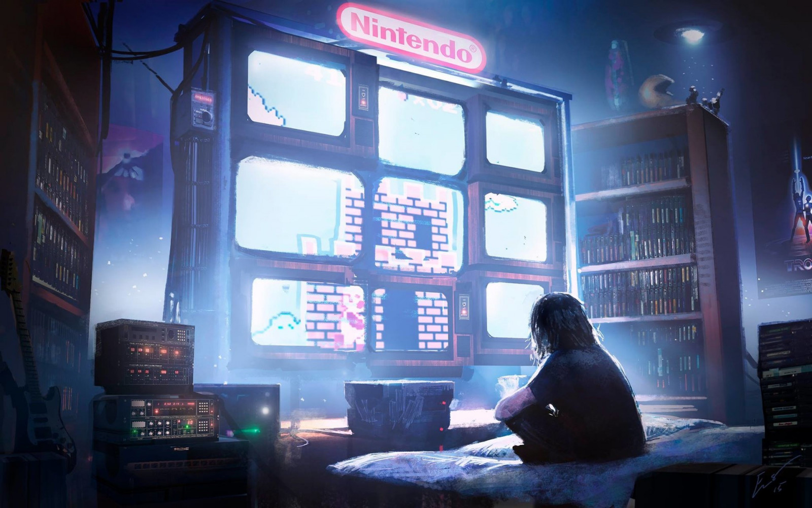 Background Stack Up Nintendo Wallpaper : artwork, bar, Nintendo, games, display device 1920x1202 ...