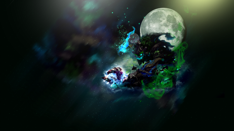 prostor, League of Legends, Země, mlhovina, vesmír, Maokai prostor, League of Legends, Země, mlhovina, vesmír, Maokai