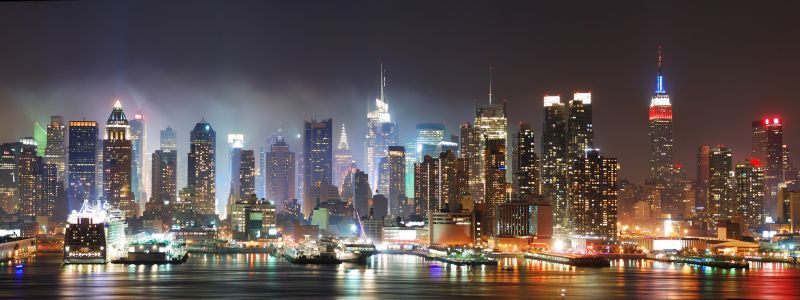 stad, stadsgezicht, nacht, reflectie, horizon, wolkenkrabber stad, stadsgezicht, nacht, reflectie, horizon, wolkenkrabber