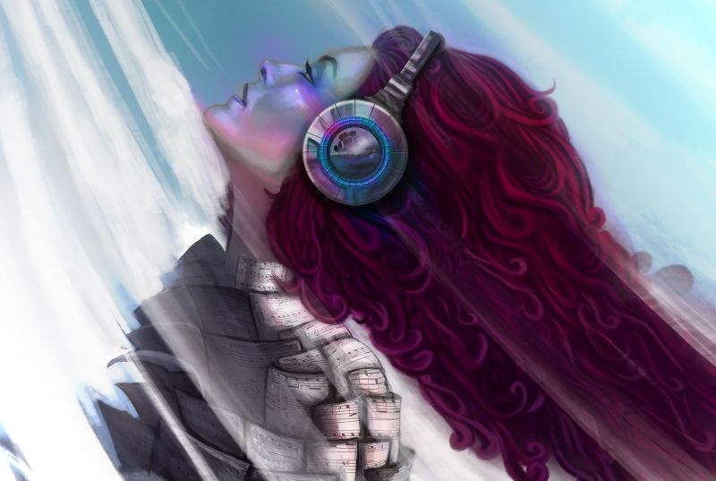 digitální umění, anime, nachový, barva, umělecká díla, modrý digitální umění, anime, nachový, barva, umělecká díla, modrý