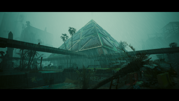 CD Projekt RED,Cyberpunk 2077,Phantom Liberty,cyberpunk,pyramid,palm trees