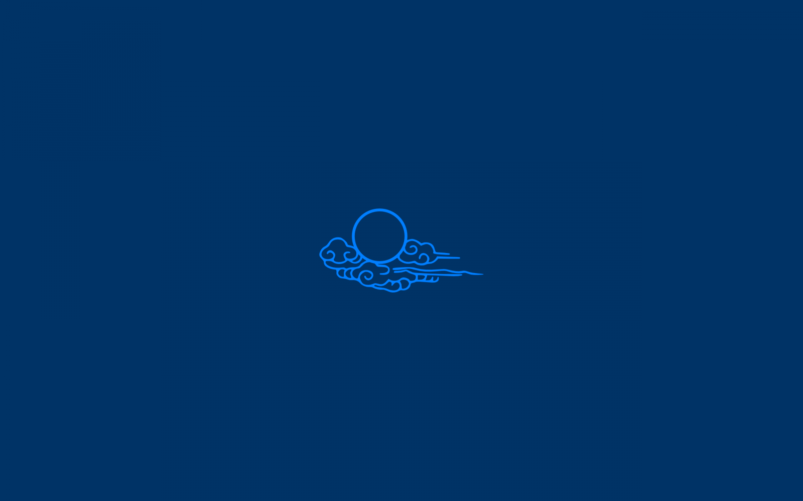 Minimalismo, circulo, arte digital, Fondo azul