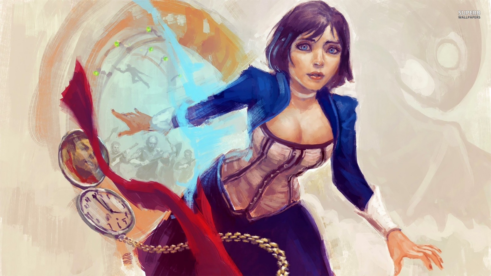 1920x1080 px, umělecká díla, BioShock, BioShock Infinite, Elizabeth BioShock, videohry