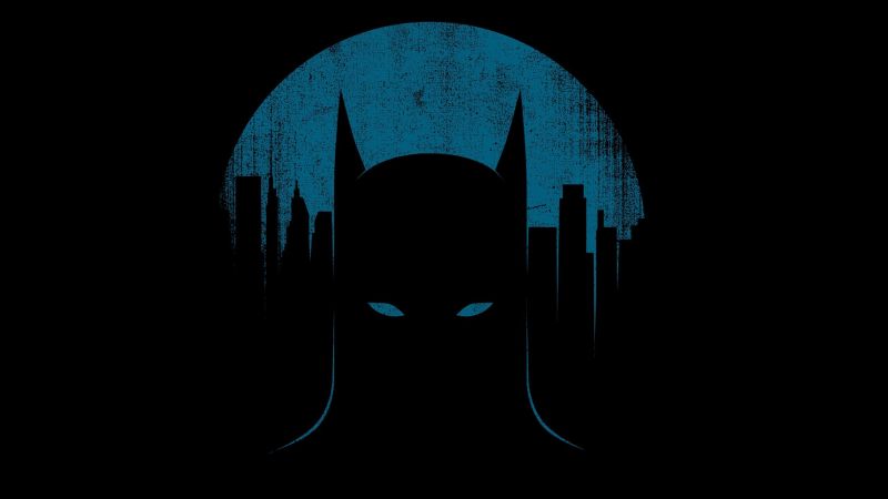 ilustrace, silueta, Bat-man, tma, umělecká díla, modrý ilustrace, silueta, Bat-man, tma, umělecká díla, modrý