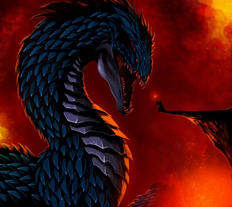 ilustrace, fantasy umění, Červené, umělecká díla, drak, pták ilustrace, fantasy umění, Červené, umělecká díla, drak, pták