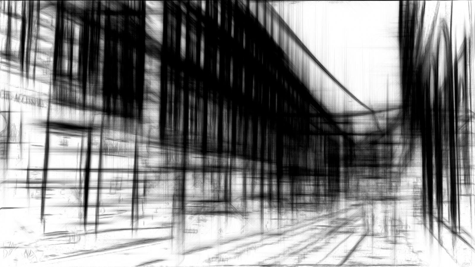 ulice, Street View, Upravit, graphism, čáry, budovy