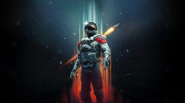 starfield,stars,spacesuit,spaceship
