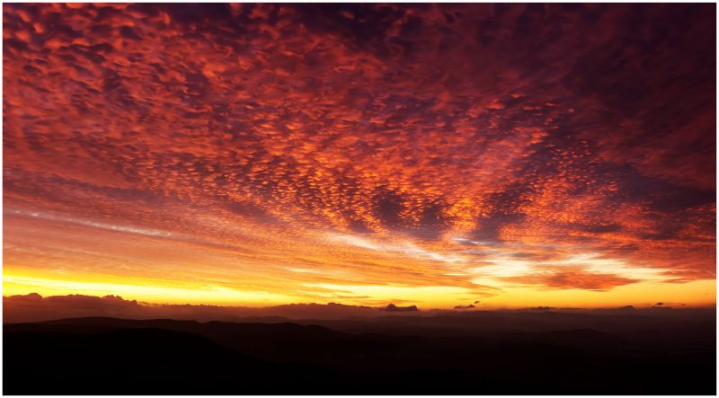 nebe, odlesk, červená obloha v dopoledních hodinách, svítání, svítání, horizont