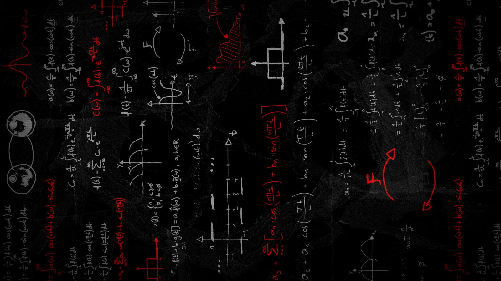 mathematical formulas, red, formula, math equation