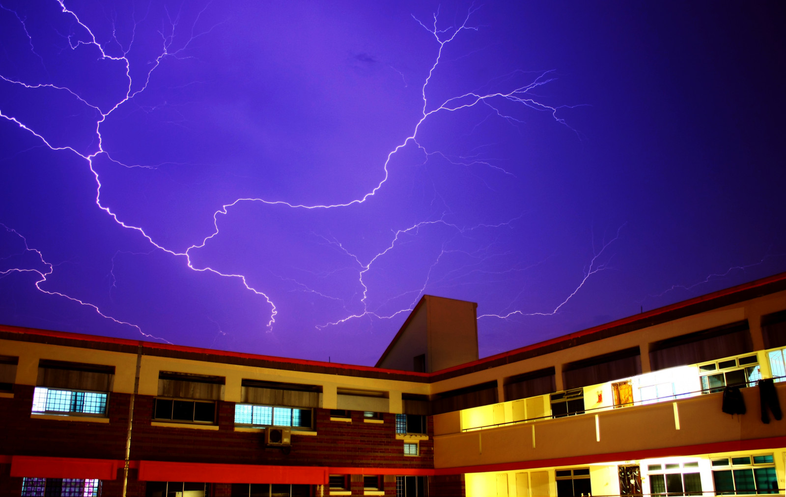 Wallpaper night, Singapore, nature, sky, house, lightning, evening