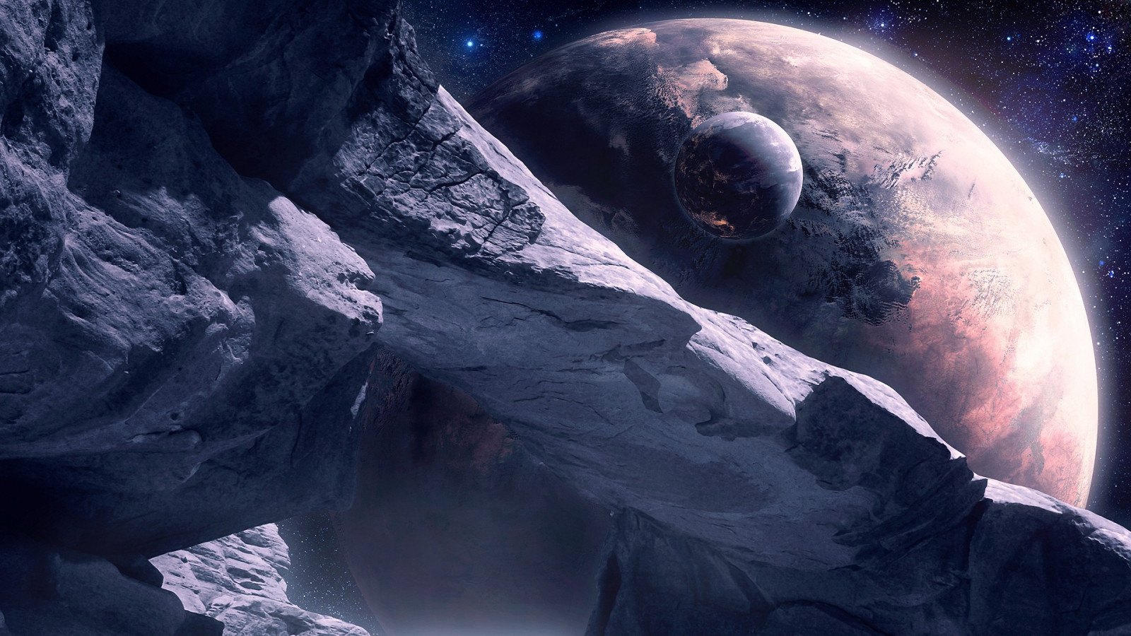 1920x1080 px, digitální umění, planeta, QAuZ, prostor, space art