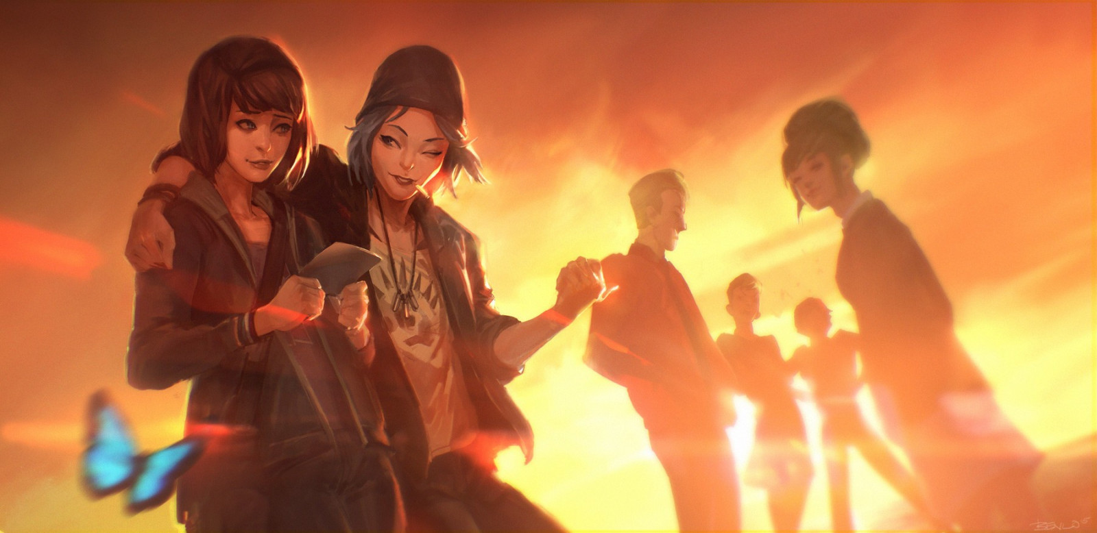 oheň, Max Caulfield, Život je zvláštní, Chloe Cena, táborák, Kate Marsh, Snímek obrazovky, hudební divadlo, táborák