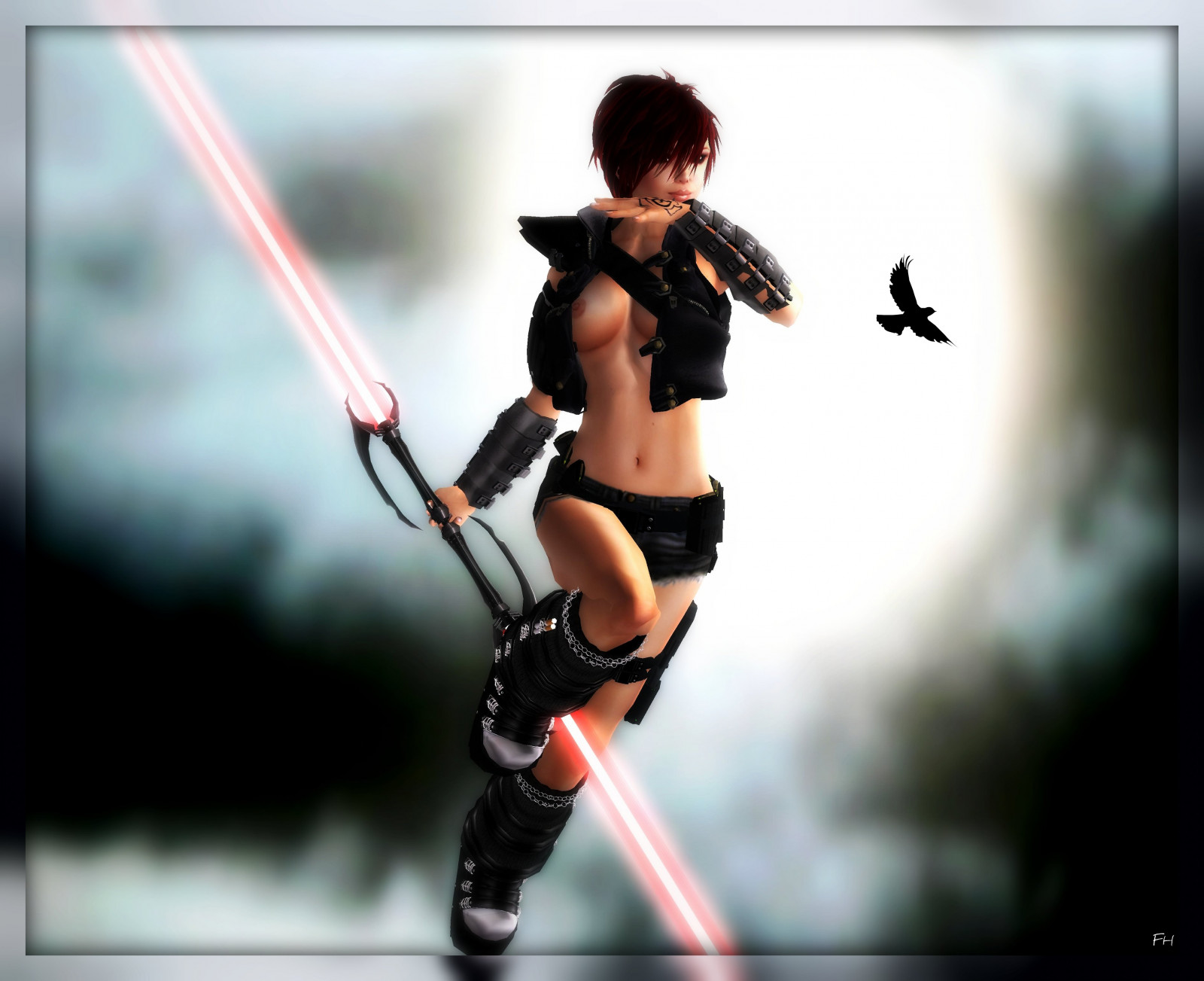 ryšavý, cyberpunk, kloub, kostým, druhý život, sval, paže, Picnik, akční figurka, furyharbinger, lightsabers, Slstarwars, Suicidequeen, baseball equipment