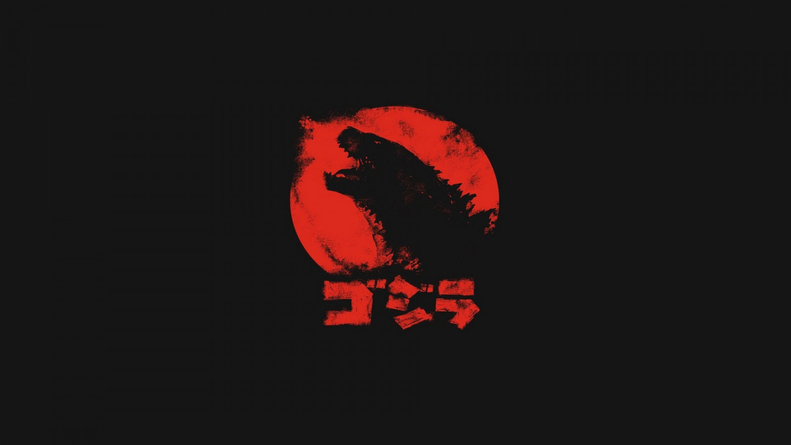 illustration, minimalism, red, logo, circle, brand, Godzilla, computer wallpaper, font, organ