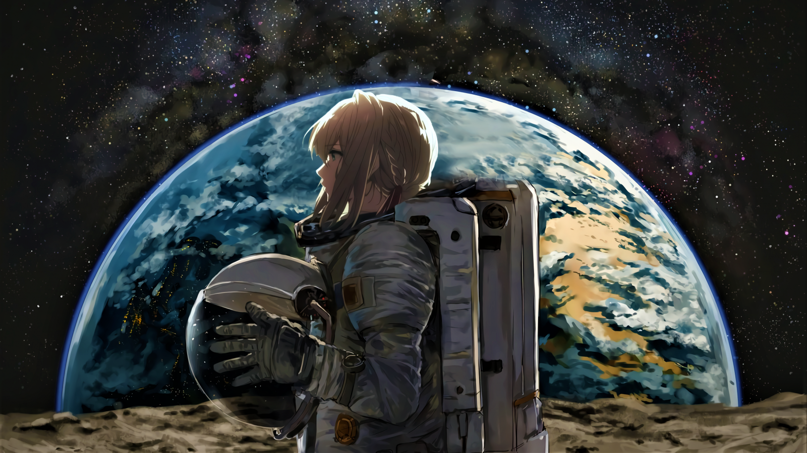 Violet Evergarden character, Violet Evergarden, anime dívky, prostor, Země