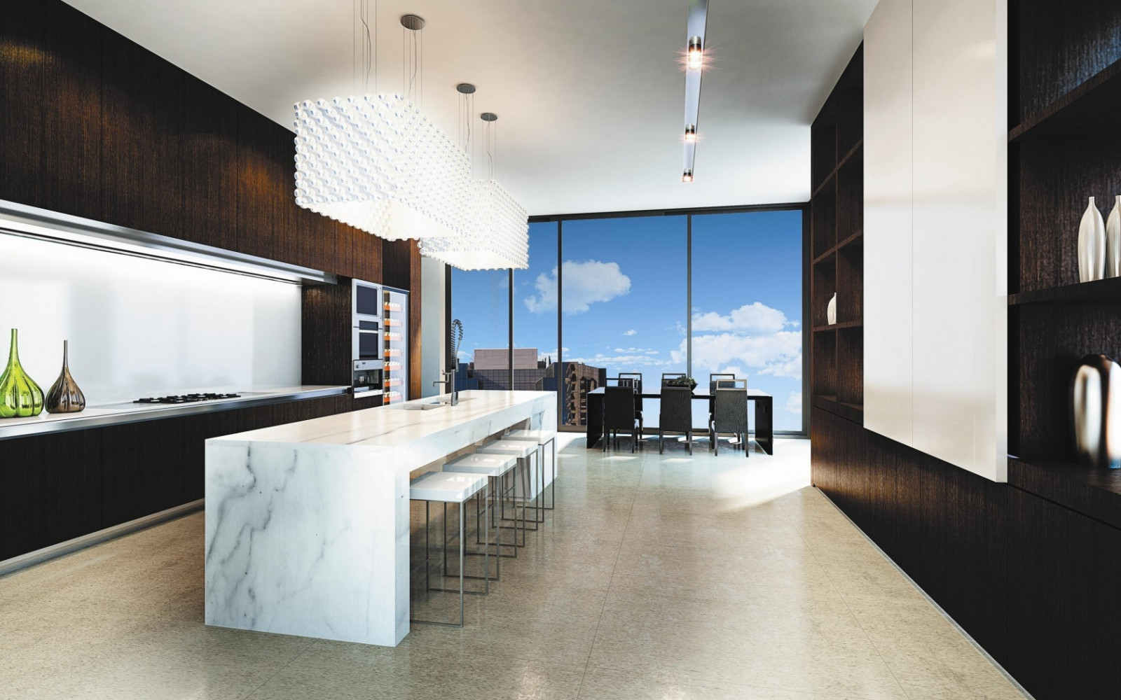 Wallpaper : city, architecture, kitchen, interior design, dining room, lighting, lobby, floor ...