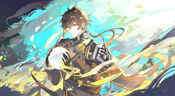 video games,Video Game Art,digital art,Genshin Impact,Zhongli Genshin Impact