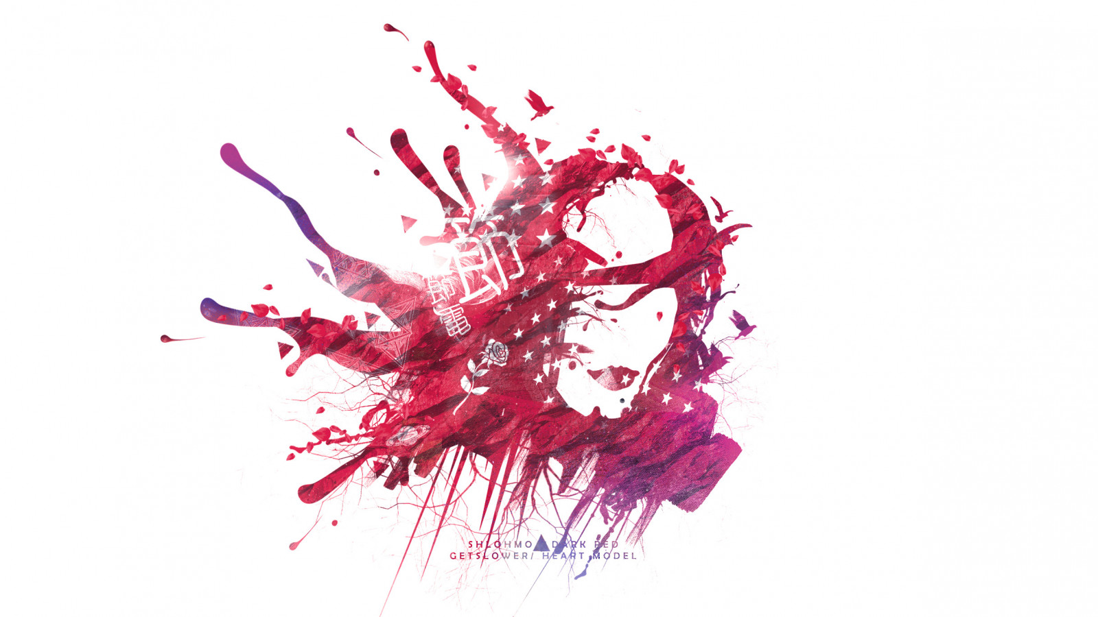 2435x1370 px, occhi il buio drago, rosso, Shlohmo