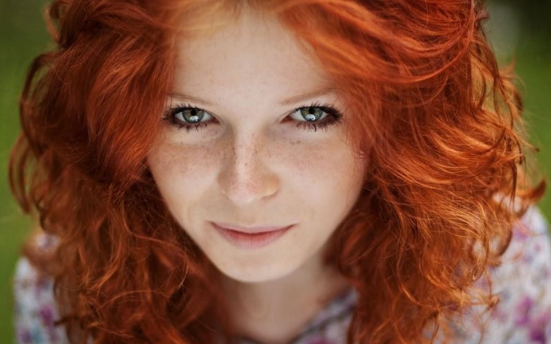 tvář, ženy, portrét, ženy venku, ryšavý, model tvář, ženy, portrét, ženy venku, ryšavý, model