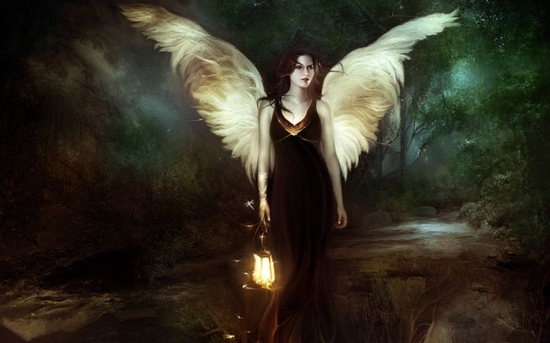 fantasy umění, anděl, mytologie, tma, umělecká díla, půlnoc fantasy umění, anděl, mytologie, tma, umělecká díla, půlnoc