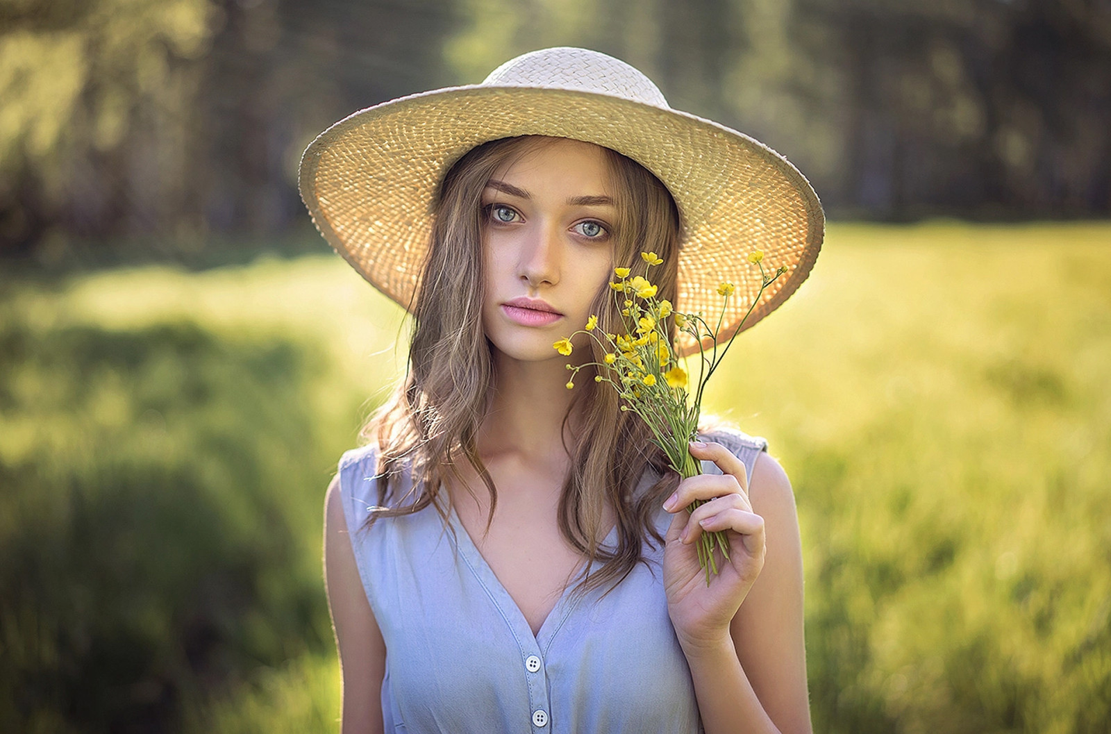 Wallpaper : hat, flowers, women outdoors, model 1920x1269