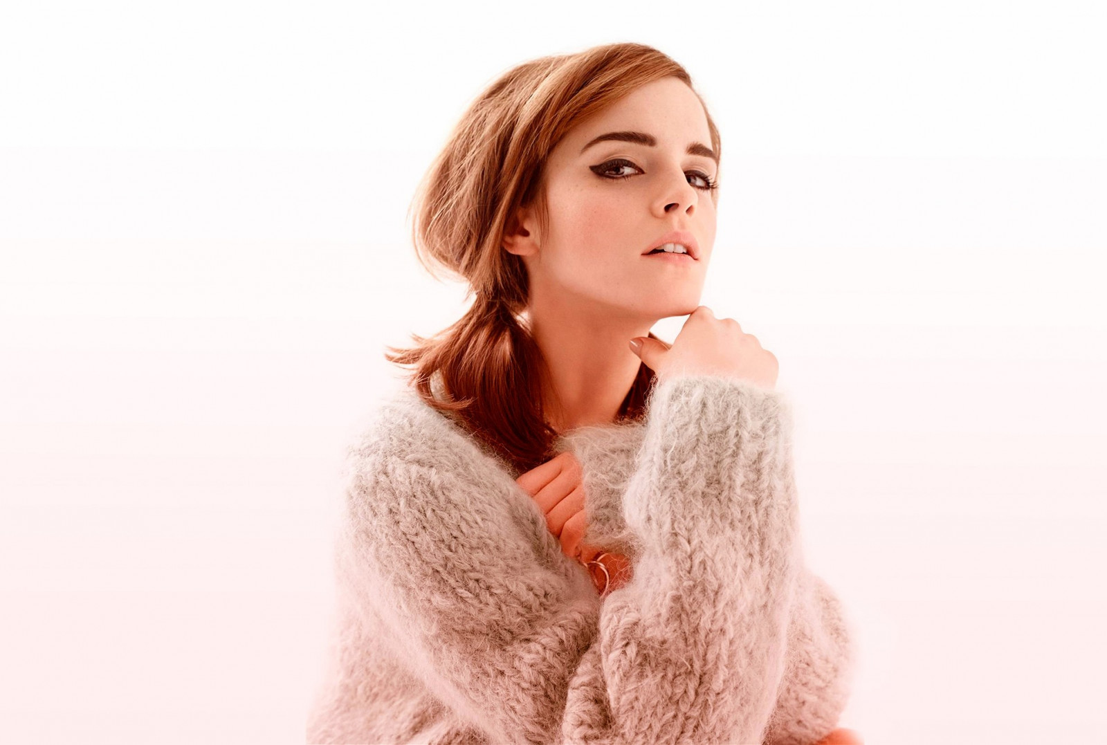 ženy, model, portrét, dlouhé vlasy, herečka, vlasy, Emma Watson, srst, oblečení, krk, blond, účes, textil, focení, hnědé vlasy, svrchní oděvy, kožešinové oděvy