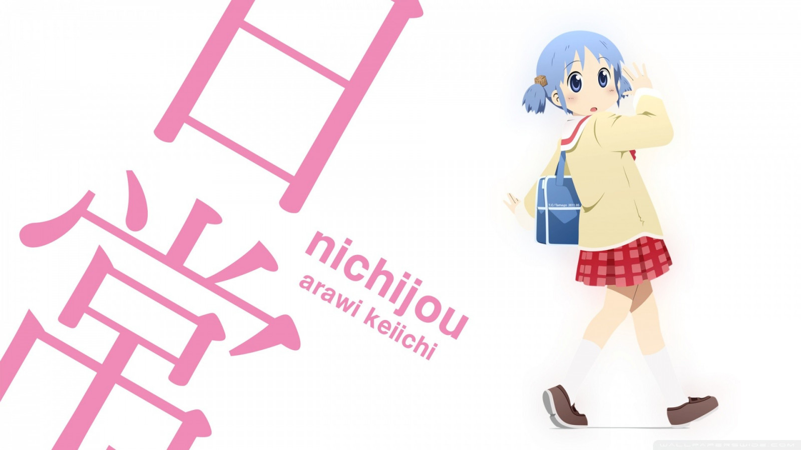 illustration, anime, tegneserie, Nichijou, mærke, Naganohara mio, Spille, hånd, finger, skrifttype, produkt