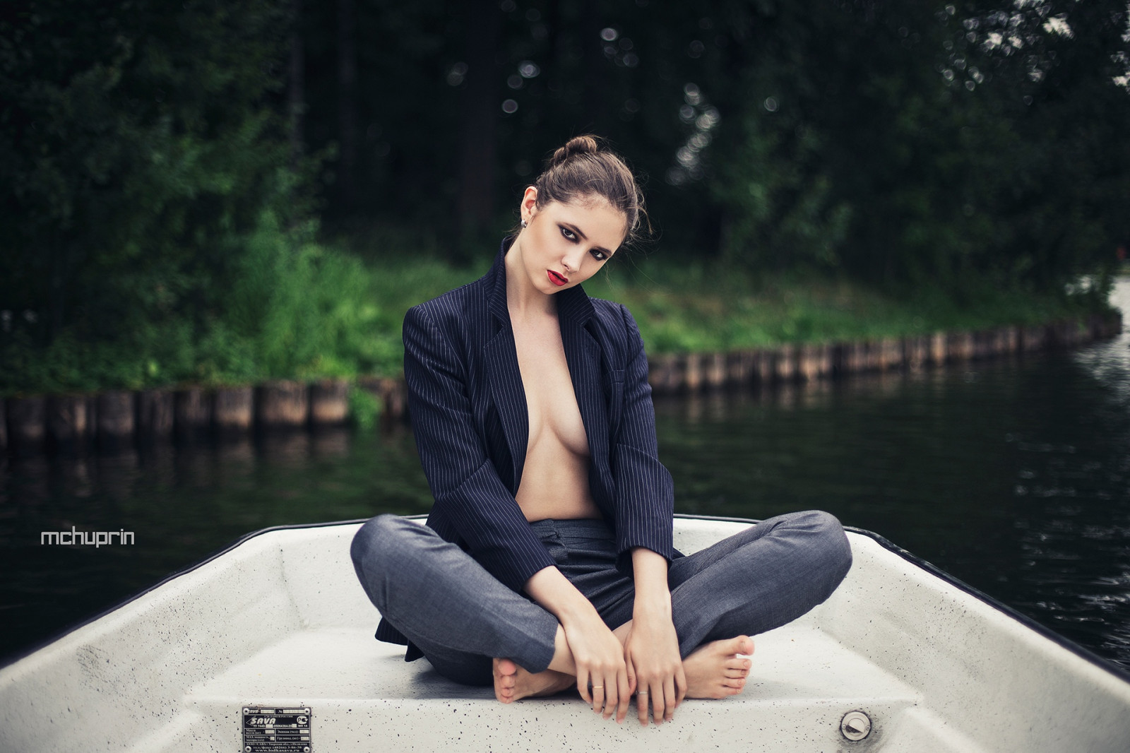Kvinder, model, Disha Shemetova, båd, Kvinder udendørs, Maksim Chuprin