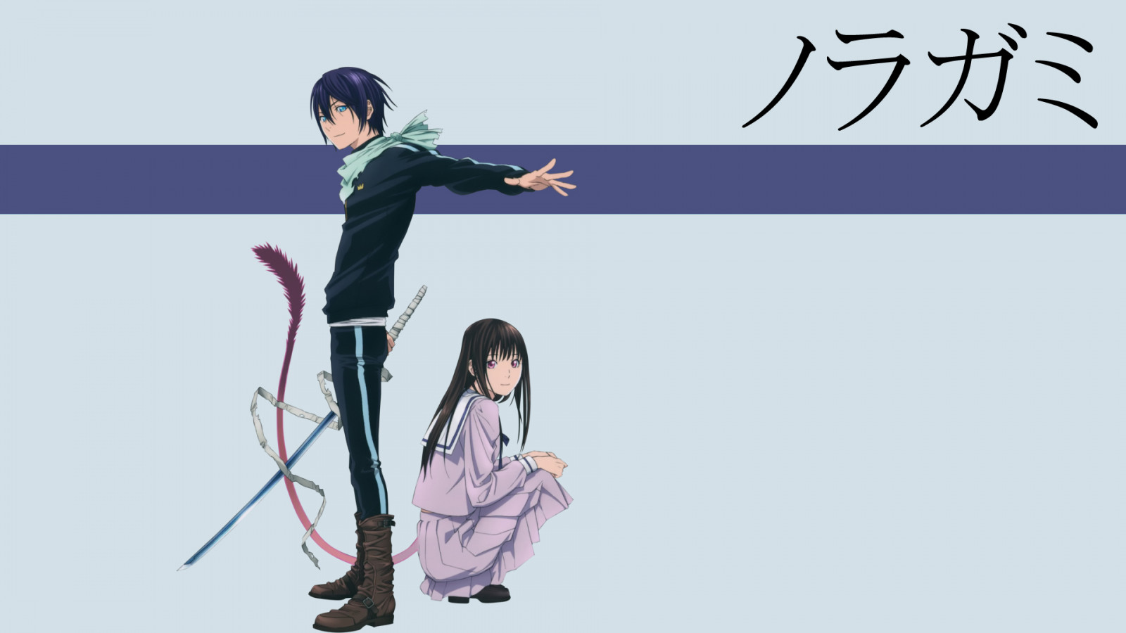ilustrace, anime, kreslená pohádka, Noragami, Iki Hiyori, yato Noragami, značka, kostým, 1920x1080 px