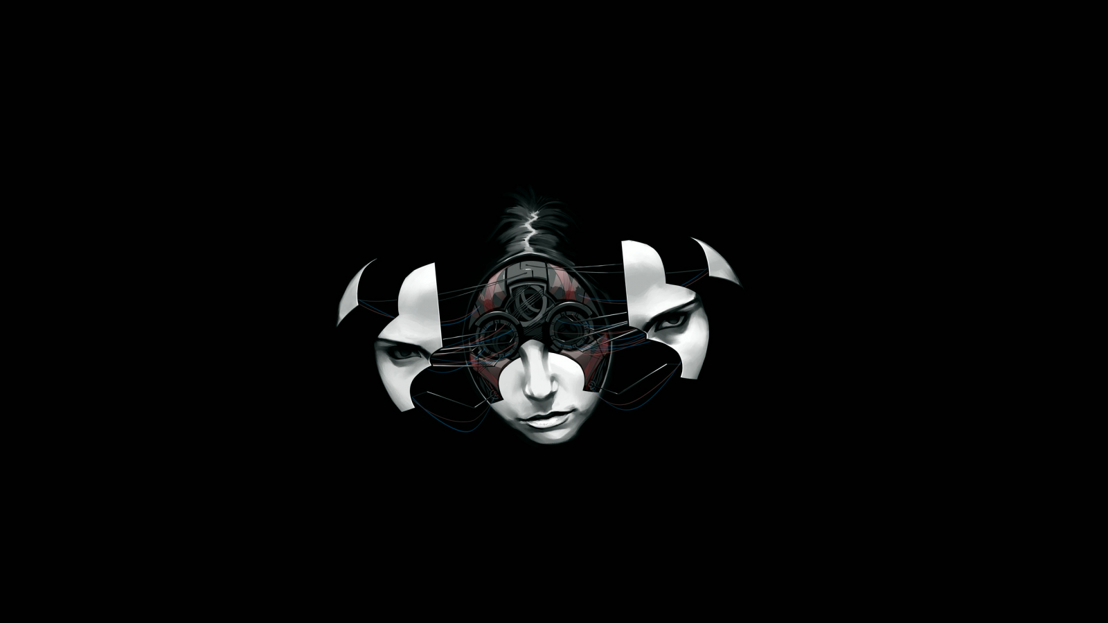 foncé, robot, Cyberpunk