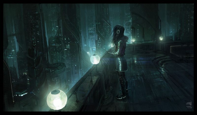 cyberpunk, นิยาย, เที่ยงคืน, ความมืด, ภาพหน้าจอ, วอลล์เปเปอร์คอมพิวเตอร์