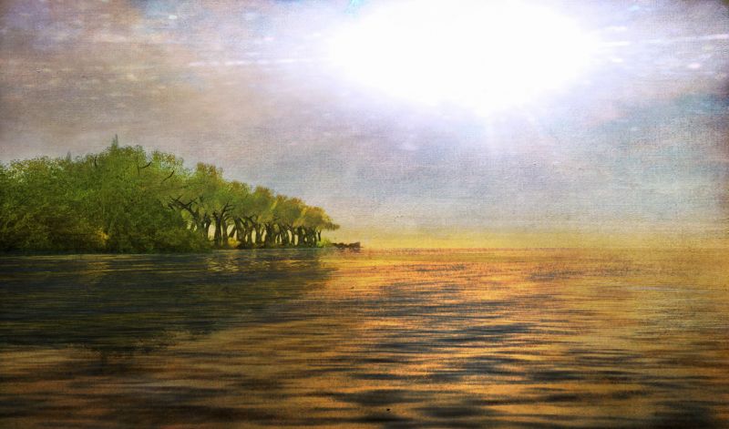 landscape, sunset, nature, sunlight, trees, water landscape, sunset, nature, sunlight, trees, water