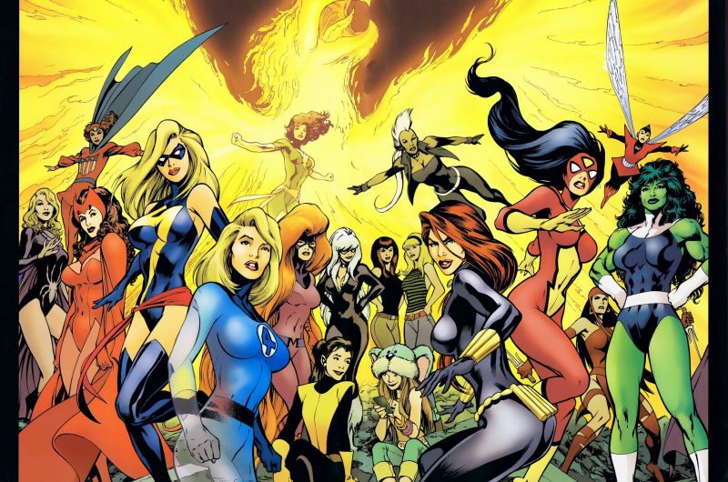 illustratie, anime, spotprent, Marvel Comics, comics, vrouw illustratie, anime, spotprent, Marvel Comics, comics, vrouw