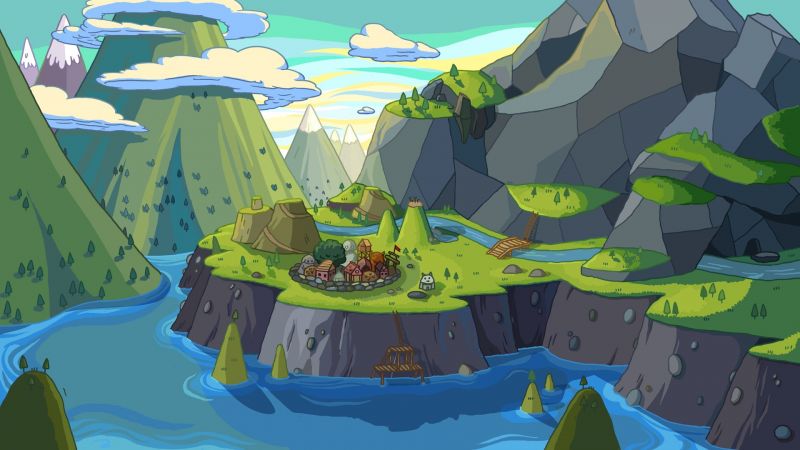 illustration, cartoon, jungle, Adventure Time, Terrain, screenshot illustration, cartoon, jungle, Adventure Time, Terrain, screenshot