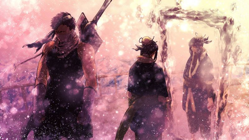 1920x1080 px,Třešňový květ,zrcadlo,Momochi Zabuza