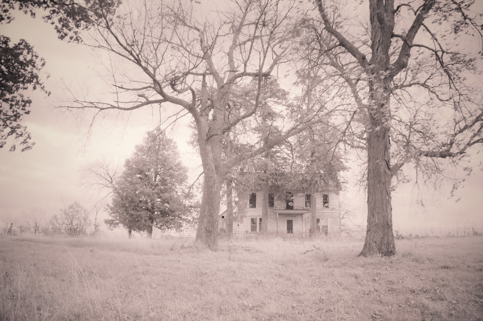 sépie, statek, venkovský, záře, rozklad, zlověstný, děsivý, strašidelný, strašidelný, abandonedhouse, Infračervený, Jdi dál