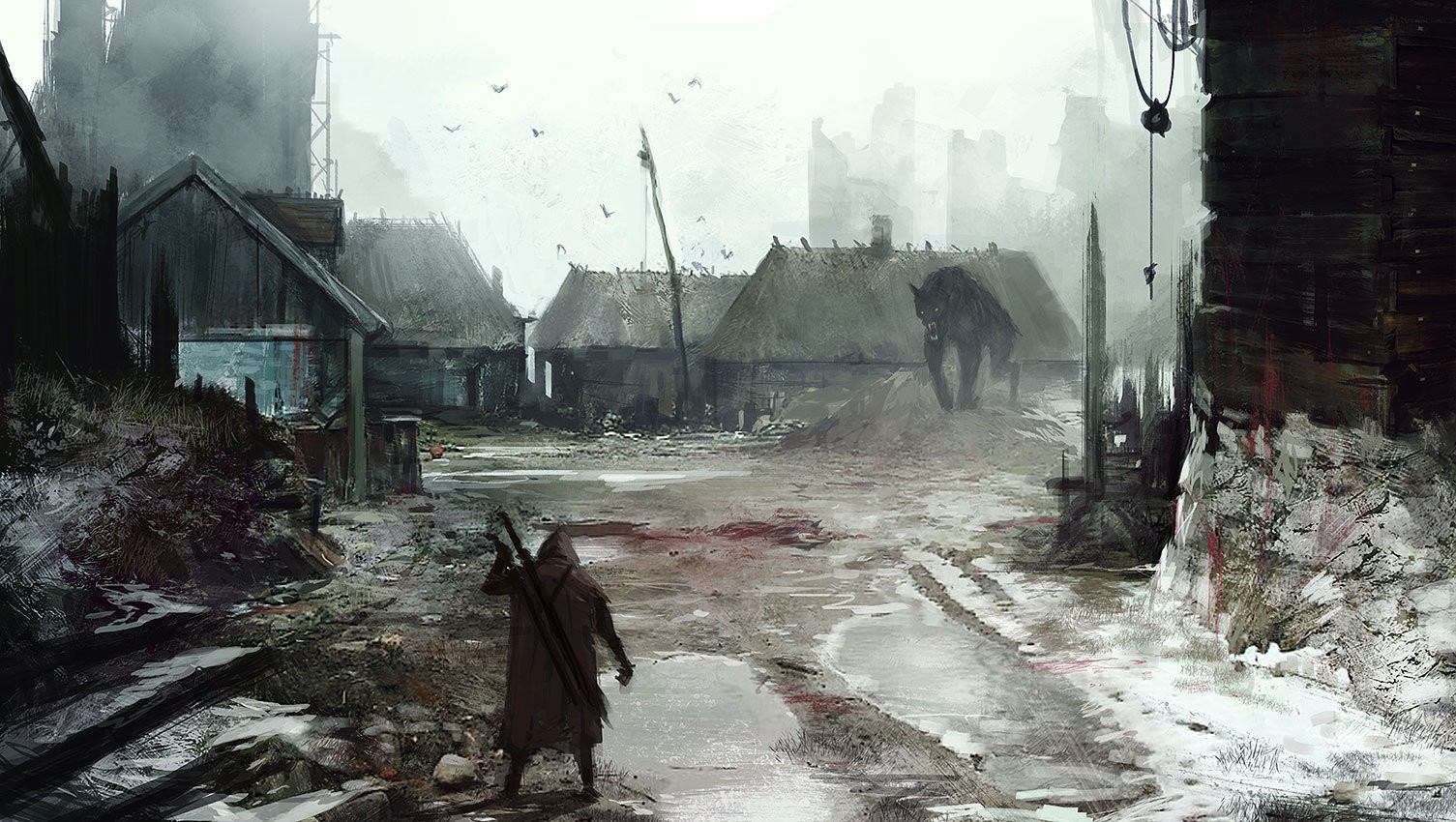 Wallpaper : snow, winter, The Witcher, The Witcher 3 Wild Hunt, Geralt ...