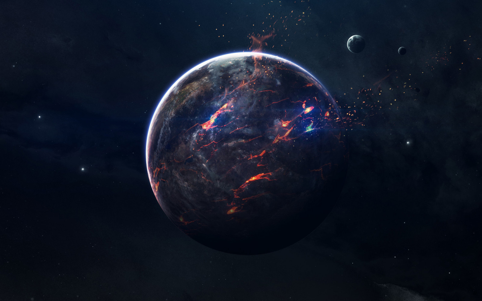 ศิลปะดิจิตอล, 3D, สีเหลือง, นามธรรม, Vadim Sadovski, พื้นที่, ดาวเคราะห์